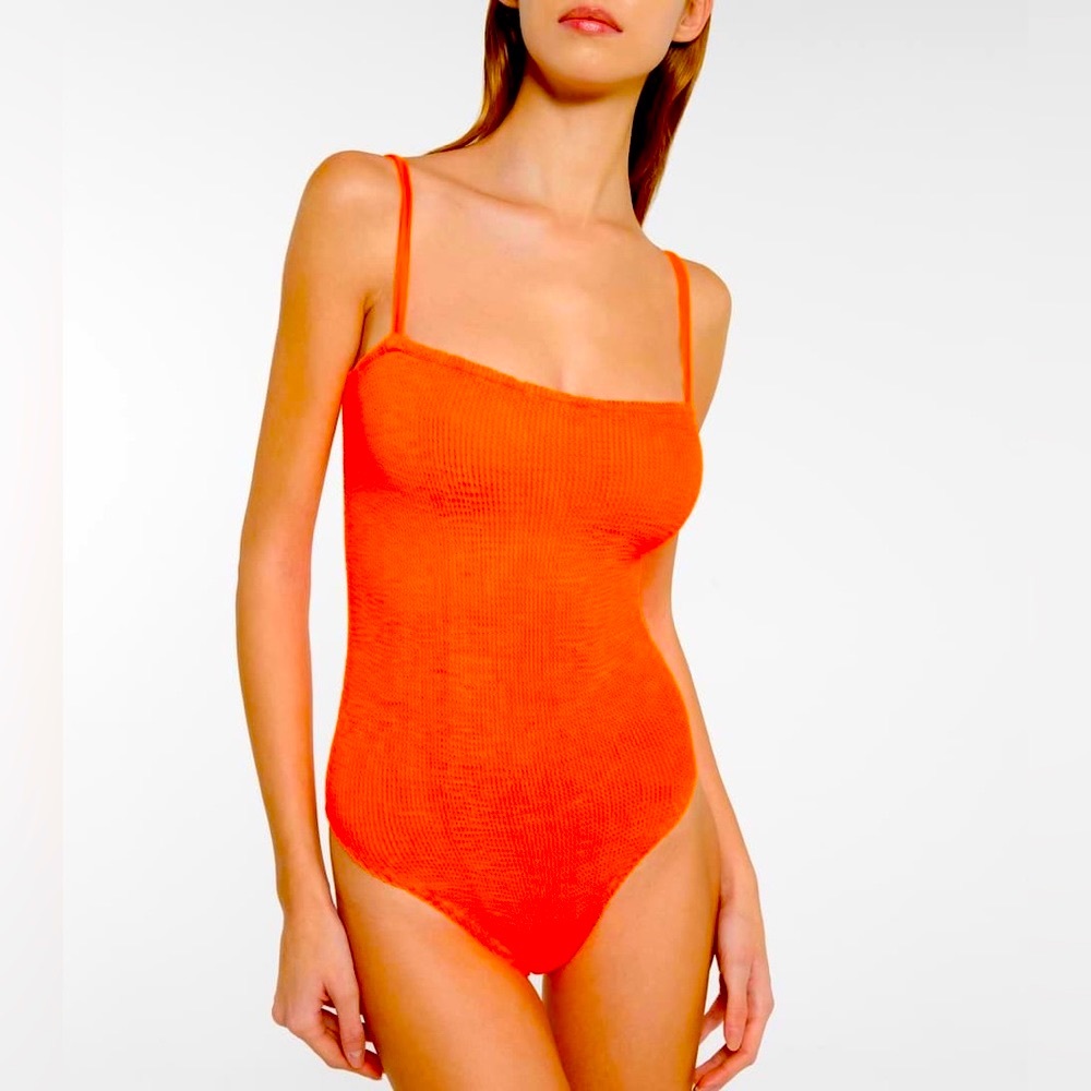 Hunza G Orange One Piece Swimsuit